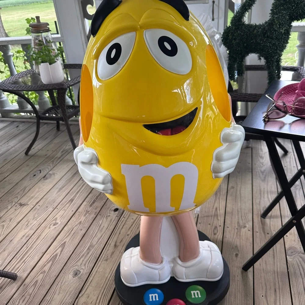 M&M'S Yellow Character Resin Candy Figure with White 'm' Logo